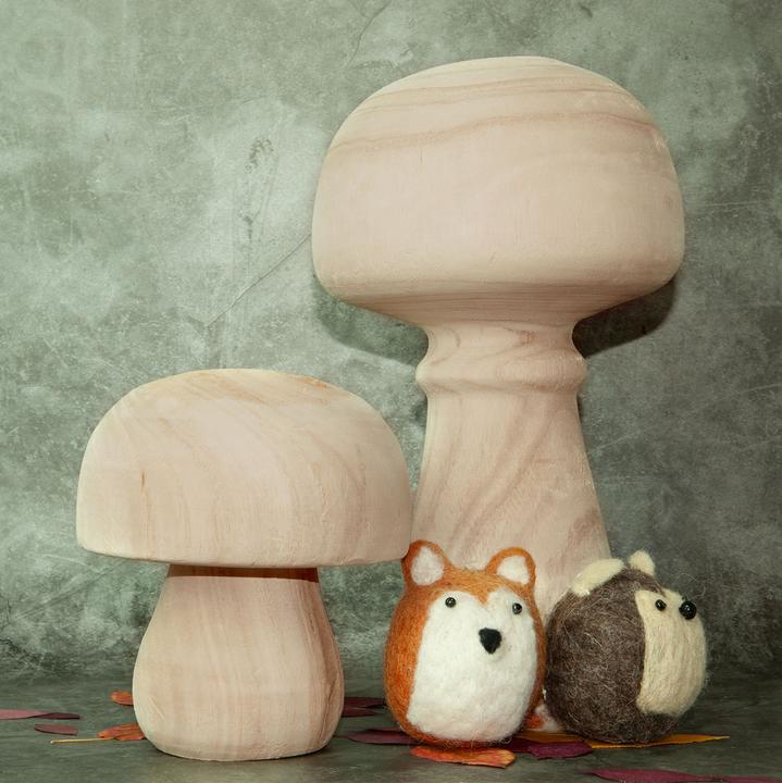 Produktbild Natura Punto Deko Figur Pilz aus Pauwloniaholz (12 x 14 cm)