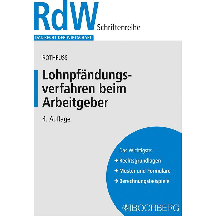 Thumbnail - Lohnpfndungsverfahren beim Arbeitgeber, Fachbücher von Peter Rothfuss
