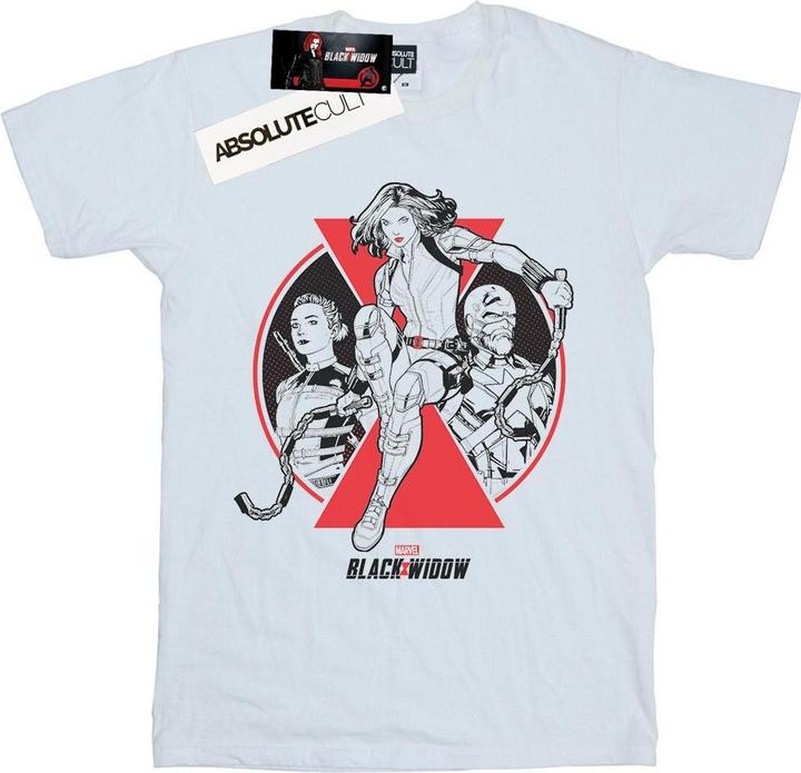 Mens Black Widow Movie Character Badge T-Shirt (4XL)