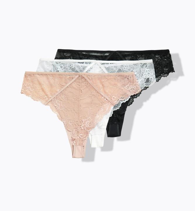 Produktbild Ulla Popken Strings, 3er-Pack, Spitze (3er Pack, 46, 48)