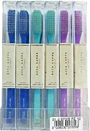 Acca Kappa Weiche Handzahnbürste mit Nylonborsten 570/3 (Weich)