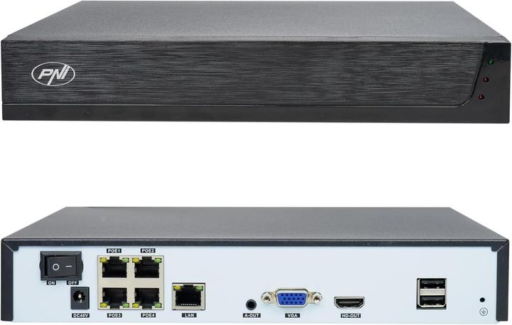 Image du produit PNI Kit vidéosurveillance 4 caméras IP extérieures 3 MP avec NVR POE et détection IA
