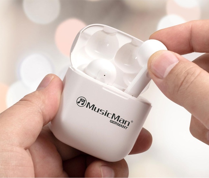 Produktbild Technaxx 2er-Set In-Ear-KopfhÃ¶rer, weiss, kabellos, ANC, Mikrofon, Multifunktionstasten, Bluetooth (ANC, 5 h, Kabellos)