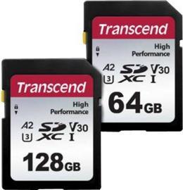 Actual product image Transcend SDXC 330S 64GB Class 10 UHS-I U3 A2 (64 GB, SDXC, U3, UHS-I)
