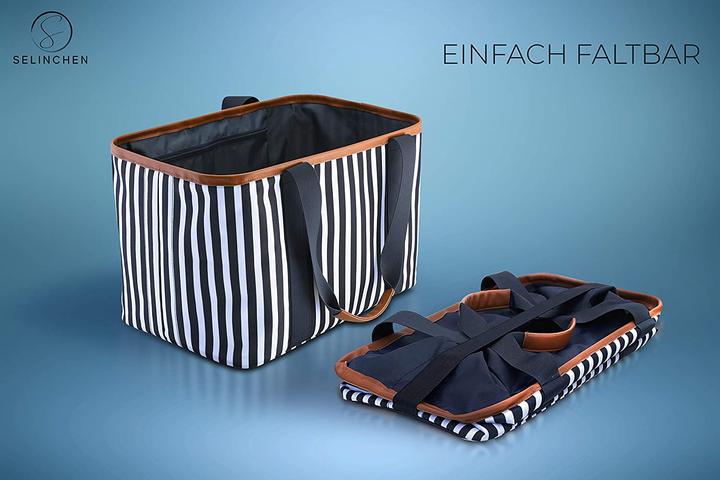 Produktbild Selinchen Premium Einkaufskorb Blau Weiss