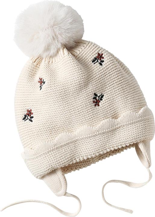 Actual product image Vertbaudet Mädchen Baby-Set: Mütze, Rundschal & Fäustlinge mit Blumen (62/68)