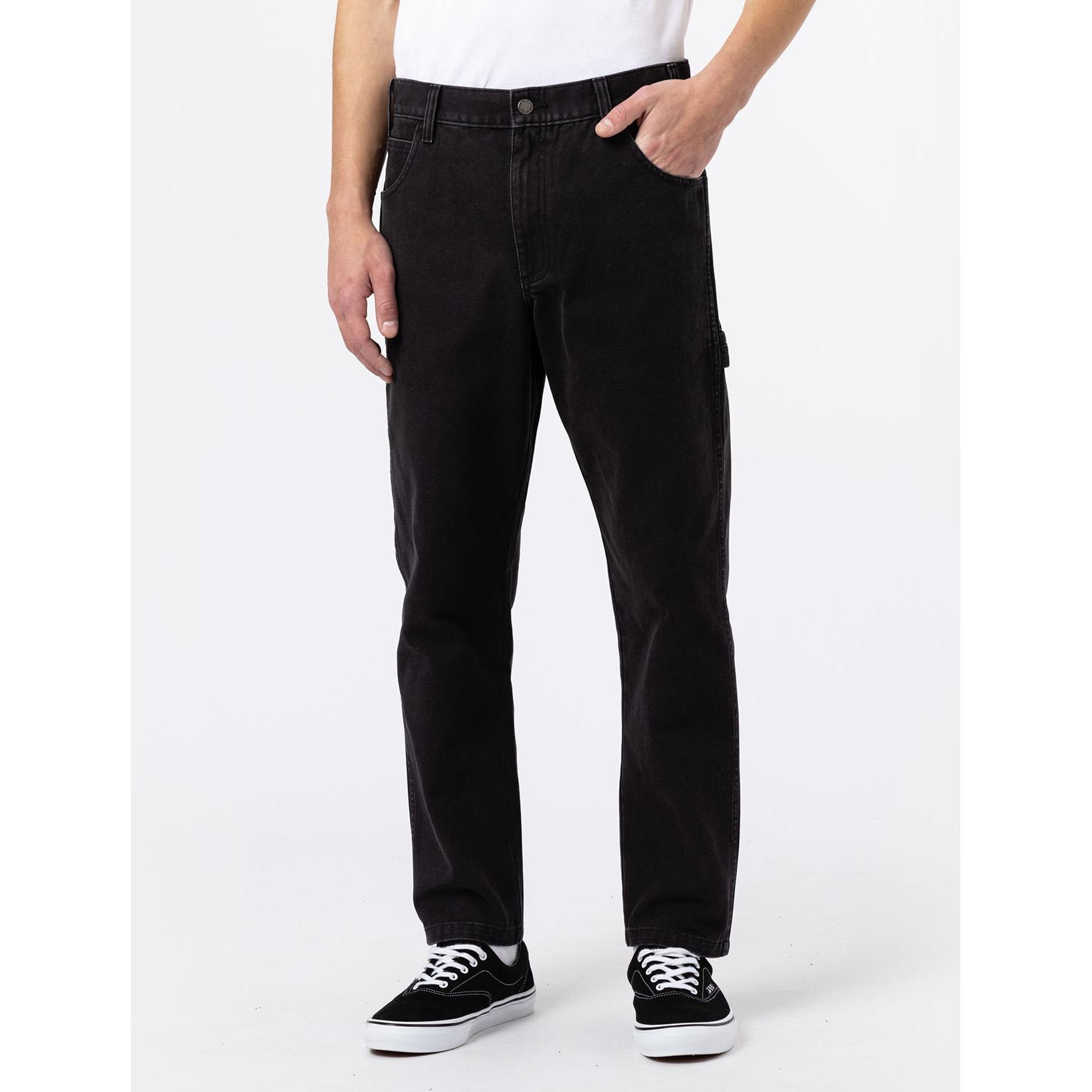 Thumbnail - The Dickies, Herren, Hosen, Duck Carpenter Pant Sw Black, Schwarz, (32)