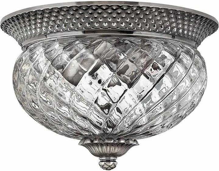 Elstead Lighting Plafoniera Plantation E27 a 2 ganci in nichel antico lucido (E27)