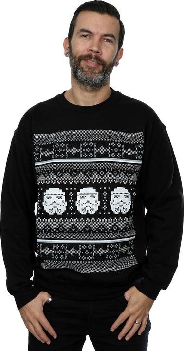 Produktbild Star Wars Stormtrooper Helmet Christmas Fair Isle Sweatshirt (L)