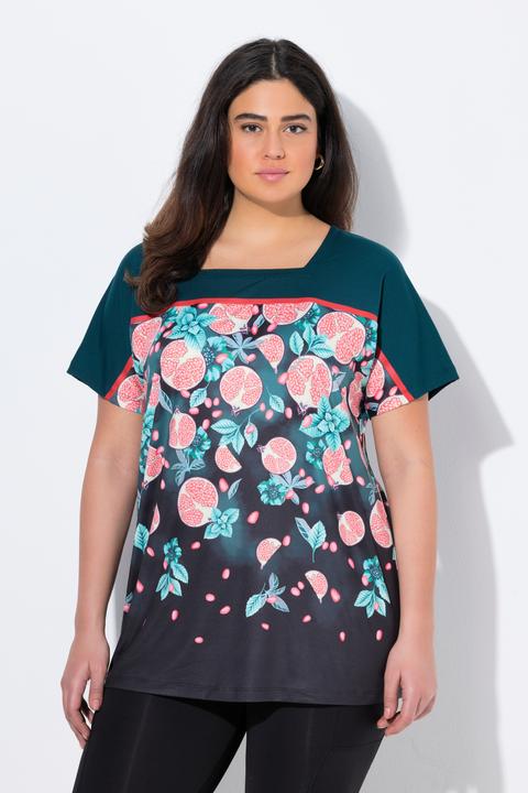 Image du produit Ulla Popken T-shirt oversize technique. Décolleté carré et manches courtes (50, 52)
