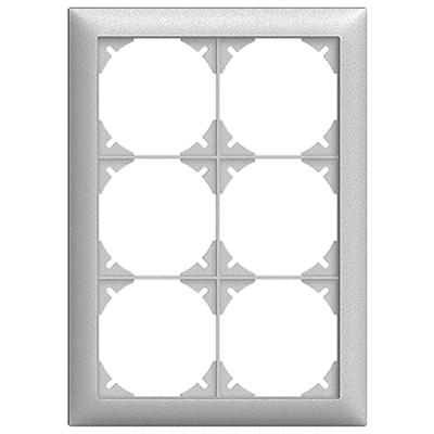 Produktbild Feller Abdeckrahmen EDIZIOdue 3x2 silver