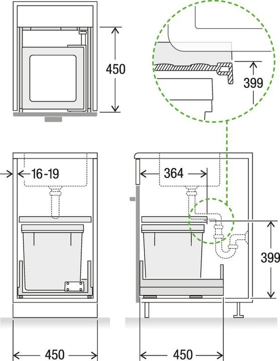 Actual product image Müllex X45 M35 Basic Pro (35 l)