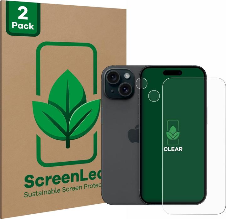 ScreenLeaf Sustainable Screen Protection (2 pz., Apple iPhone 15)