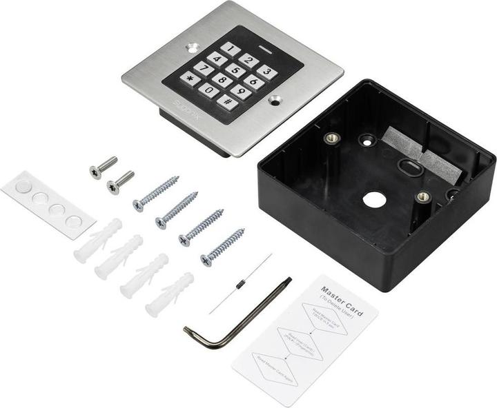 Actual product image Sygonix SY-6097866 Code keypad with RFID flush-mounted 12 V/DC, 18 V/DC IP66 (Electronic numerical code, Key card)