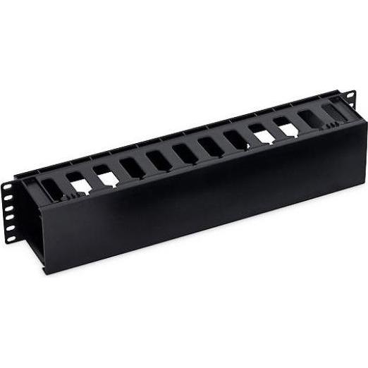 Triton RAB-VP-X31-A1 - 19" Kabelführungspanel 2 HE, Kunststoffkamm, Serverschrank Zubehör, Schwarz