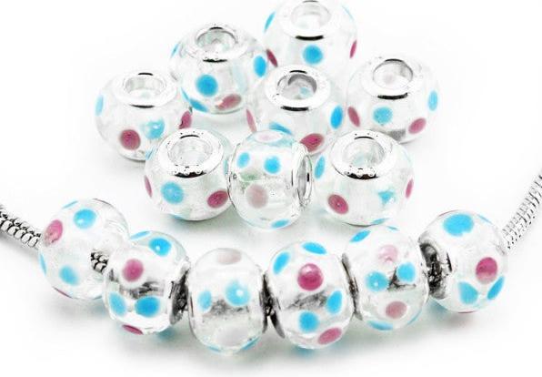 Produktbild Hermex Glas Bead versilbert 925 - Silbrig Transparent (Silber 925, Metalllegierung in Kombination mit Glas)