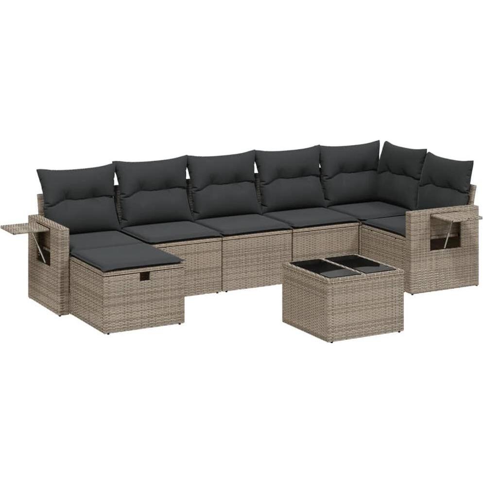 VidaXL, Gartenlounge, 10-tlg. Garten-Lounge-Set mit Kissen
