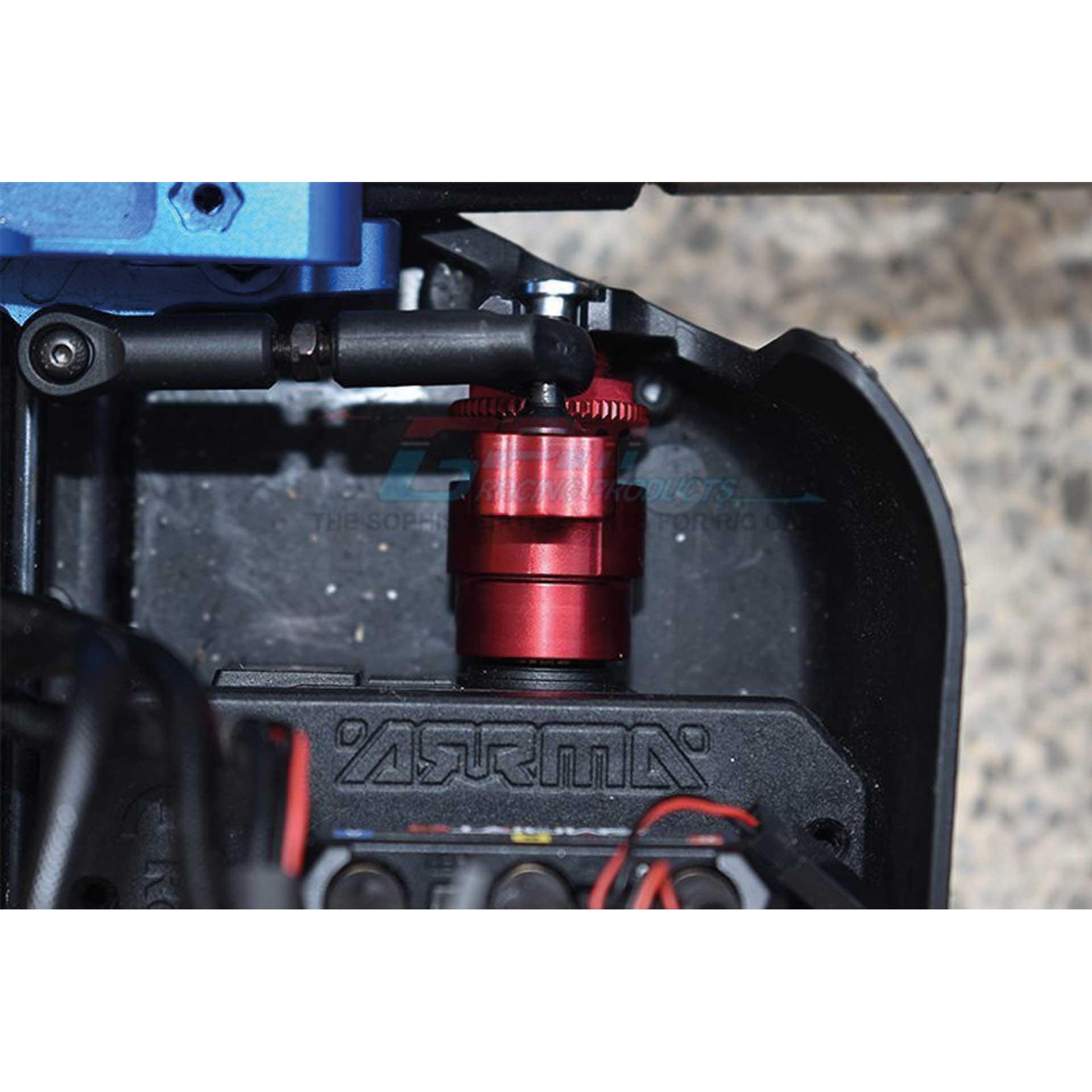 Thumbnail - GPM Aluminium 7075 Servo Horn 15T mit Feder rot ARRMA Kraton, Outcast 8s