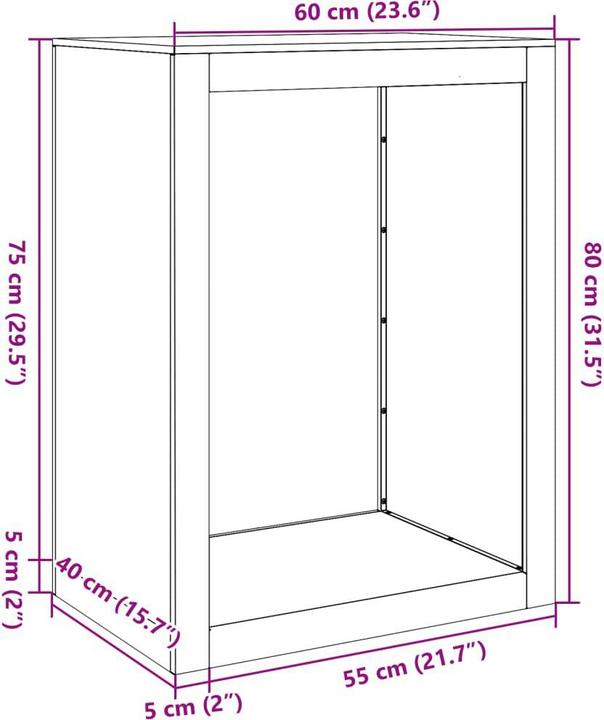 Actual product image vidaXL Brennholzregal