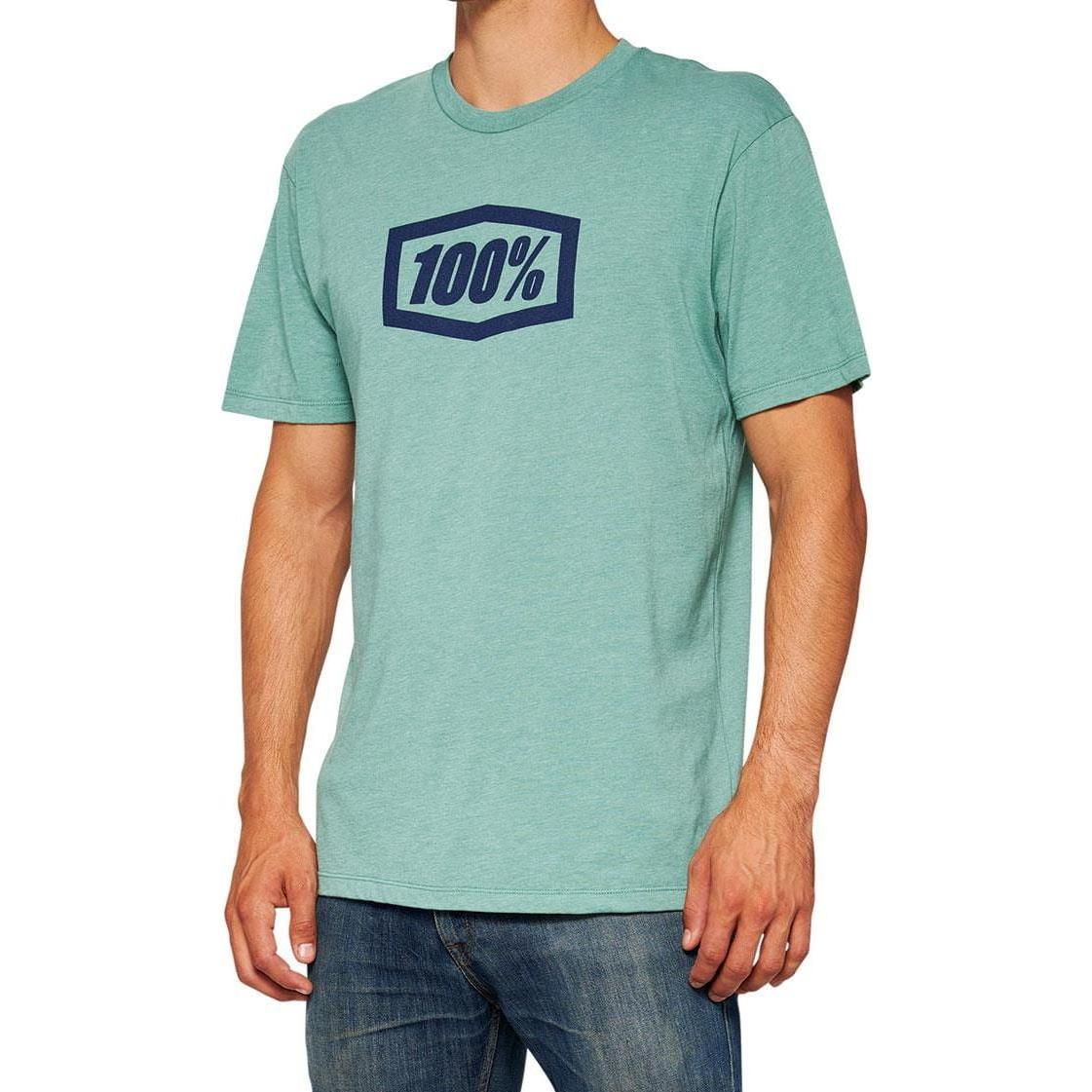 100%, Herren, Shirt, T-Shirt Icon, Blau, (S)