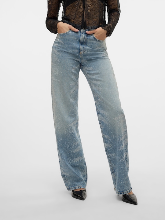 Produktbild Vero Moda VMTESSA Hohe Taille Weiter Beinschnitt Jeans Weit geschnitten (W25/L32)