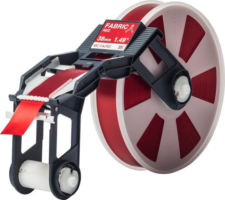 Actual product image Brother MC-FA2RD Textile tape cassette red (WxL 38mm 300m) (3.80 cm, Red)
