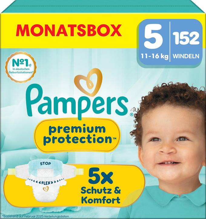 Pampers Premium Protection (Size 5, Monthly box, 152 pcs.)