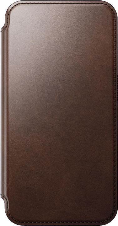 Actual product image Nomad Modern Horween Leather Folio iPhone 15 Pro Rust Brown (Apple iPhone 15 Pro)