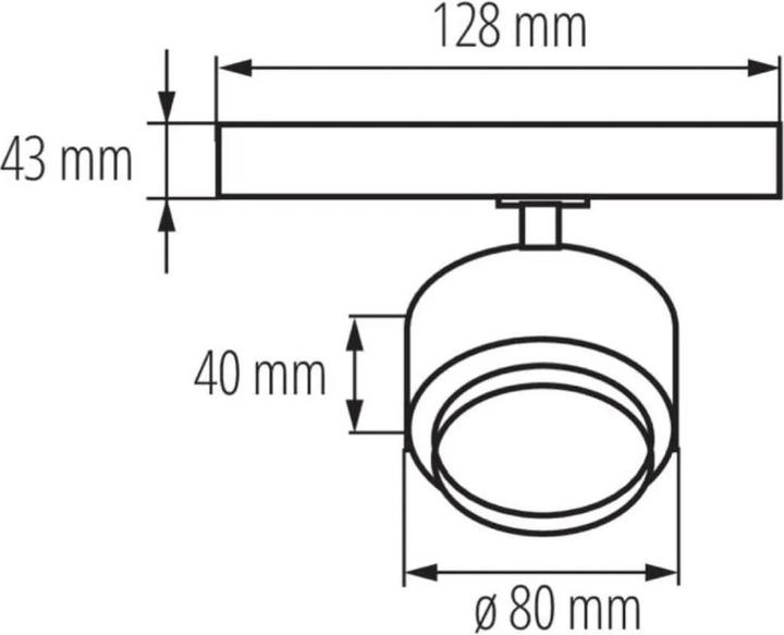 Image du produit Kanlux Spot LED noir sur rail 18W BTLW 35663 (1400 lm)