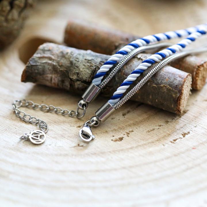 Immagine prodotto Val&Val Bracciale da uomo bianco e blu (Acciaio inossidabile)