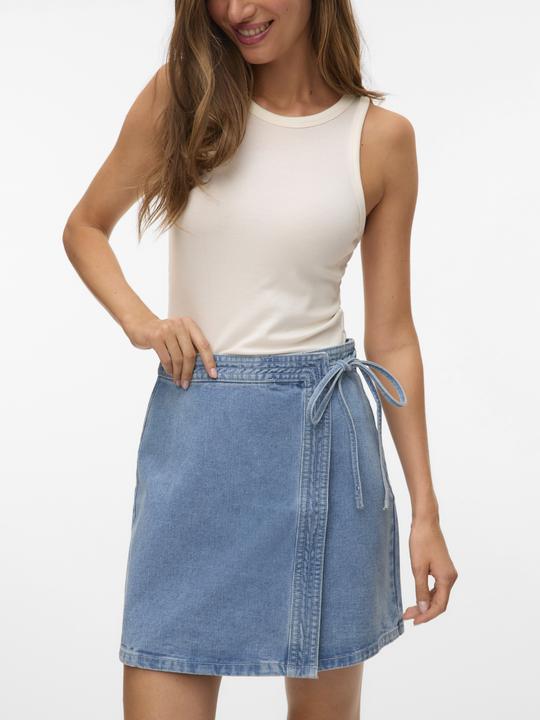 Produktbild Vero Moda Vmliza Mr Short Denim Wrap Skirt Ga Noos (M)
