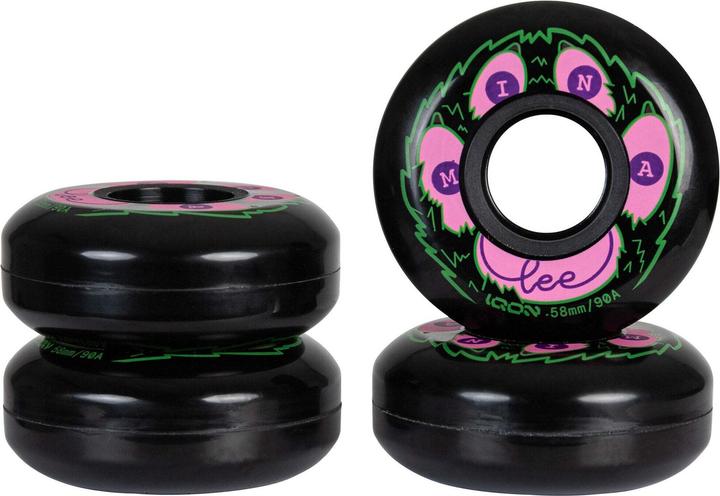 Actual product image Iqon Inline Skate Wheels Mina Pro 58mm 4-Pack 2024 (58 mm)