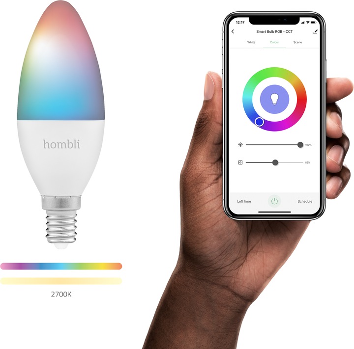Produktbild Hombli Smart Bulb (E14, 4.50 W, 380 lm, 1 x, F)