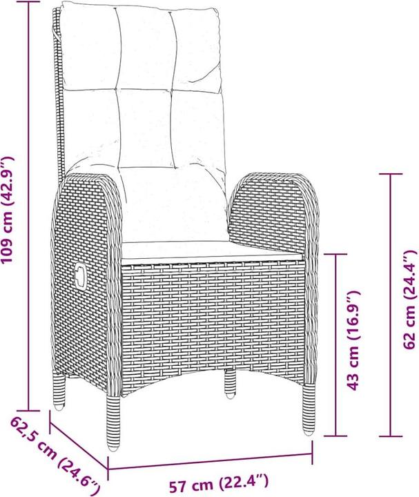 Produktbild vidaXL Garten Essgruppe (160 x 80 x 73 cm)