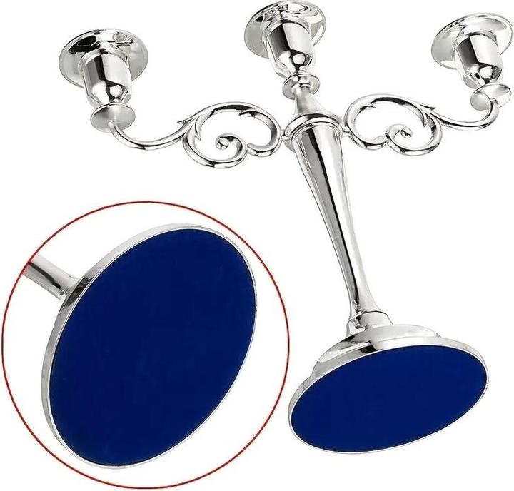 Actual product image Cbx Kerzenständer 3 Köpfe, Kerzenleuchter 3-armig, Kerzenhalter Silber