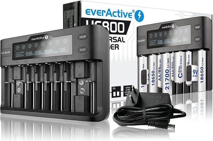 Produktbild Everactive UC800 (1 Stk., C, 9V Block, AAA, AA, Ladegerät ohne Akku)