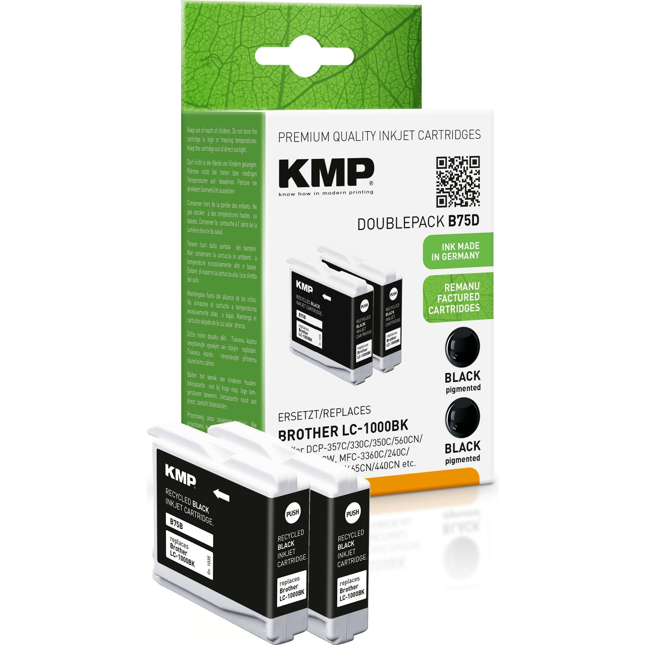 KMP, Druckerpatrone, Tinte ersetzt LC1000VAL (M, BK, Y, C)