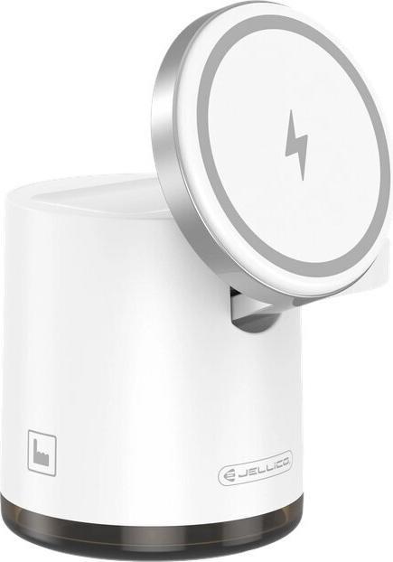 Immagine prodotto Jellico W22 4in1 Caricatore wireless Magsafe 15W iPhone + 3W Apple Watch + Airpods + Lampada