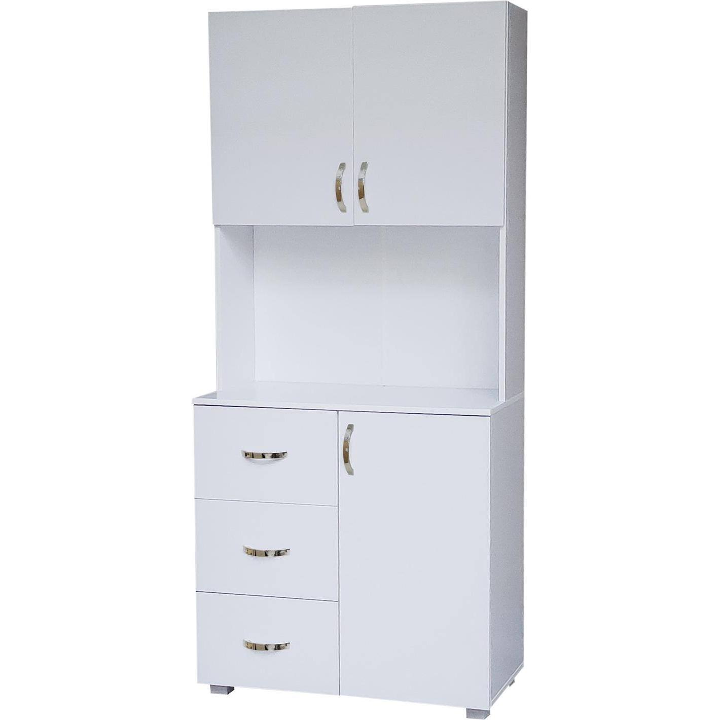 HTI-Living, Regal, Küchenschrank Weiss Blanca (80 x 180 x 40 cm)