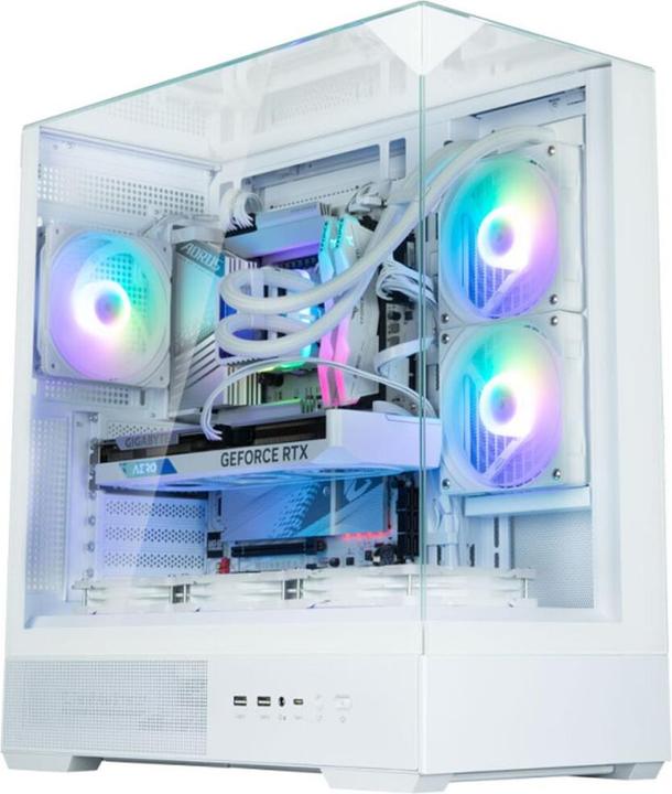 Immagine prodotto Zalman Boitier Moyen Tour ATX P40 Prism RGB avec panneaux vitrés (Blanc) (Mini-ITX, ATX)