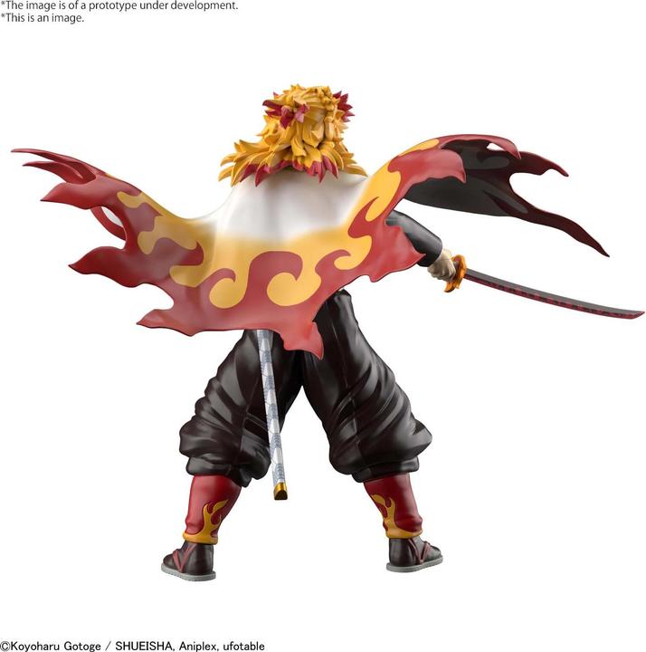 Actual product image Bandai Demon Slayer Kyojuro Rengoku Model Kit 12cm
