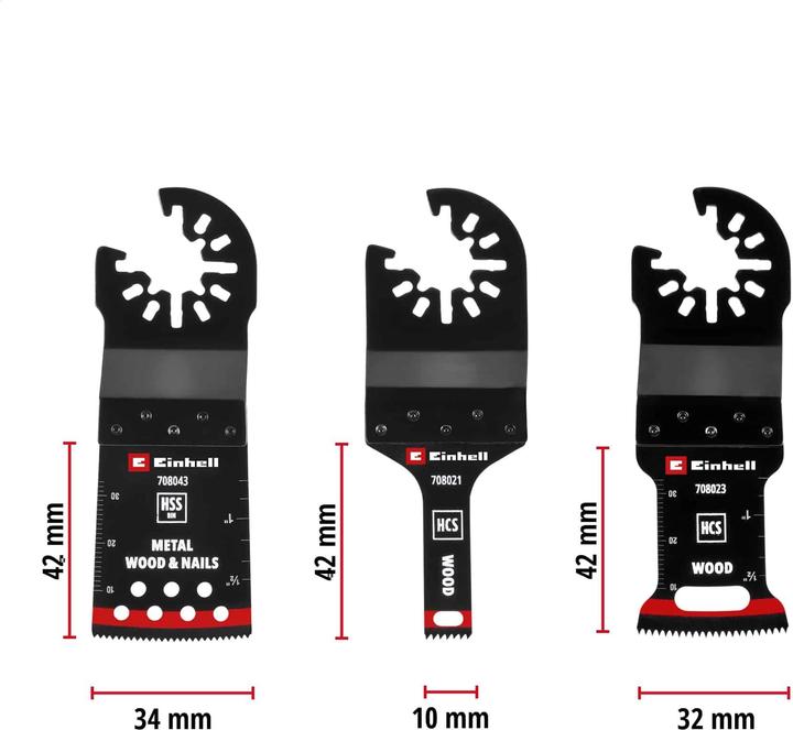 Produktbild Einhell Multitool-Set, 708103, Holz/Metall, 3-teilig