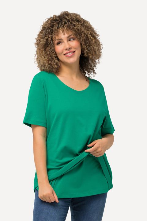 Produktbild Ulla Popken Shirt, doppellagige Vorderseite, Slim, Rundhals, Halbarm (56)