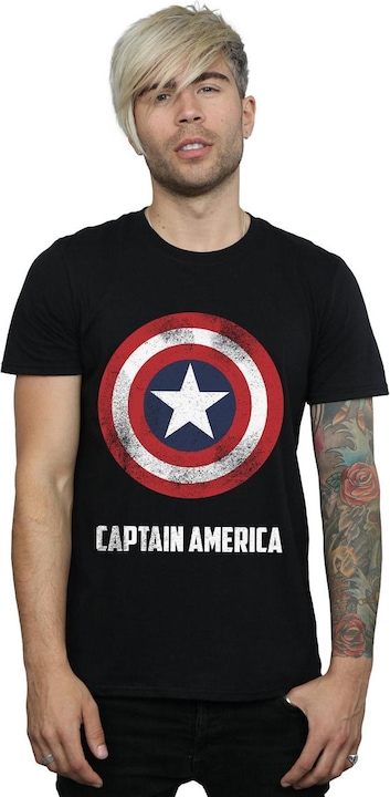 Immagine prodotto Maglietta Capitan America Shield Text Uomo (S)