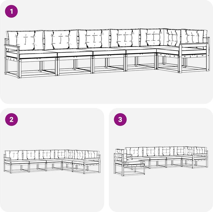Produktbild vidaXL Outdoor-Sofa