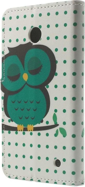 Actual product image König Design Protective cover mobile phone case (flip landscape) for mobile Nokia Lumia 630 / Lumia 635 owl on (Nokia Lumia 630)
