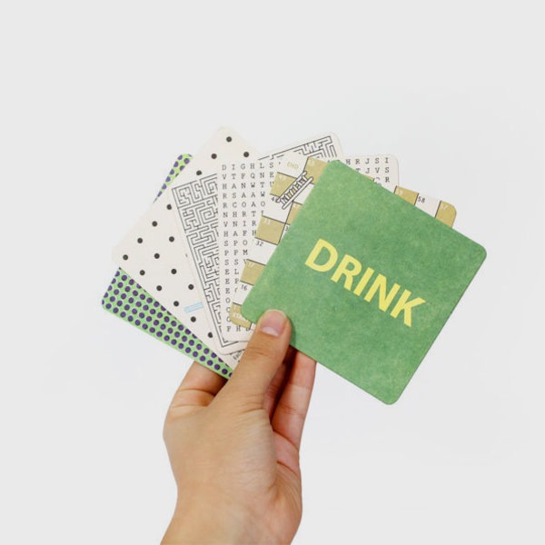 Actual product image Suck UK Bar Games Drink (30 x, Glass coaster)