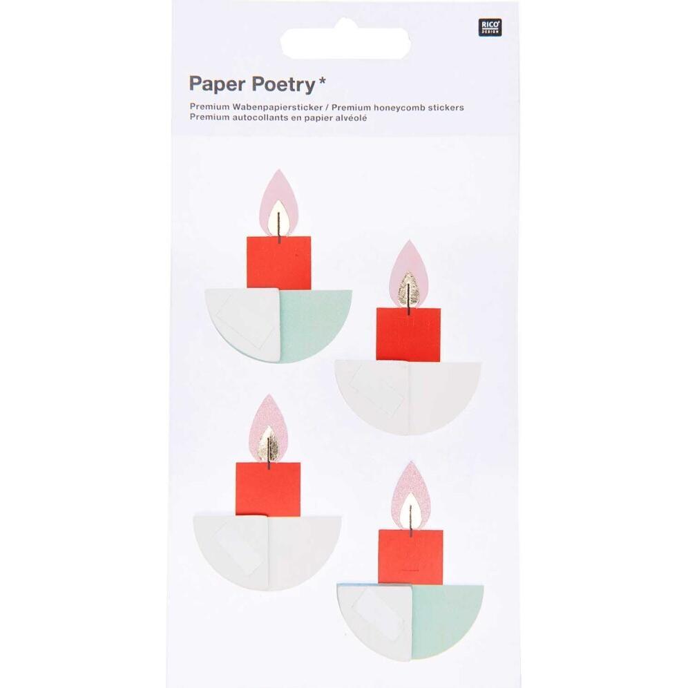 Thumbnail - Rico Design, Sticker, Wabenpapierstick.Merry Christmas.300188