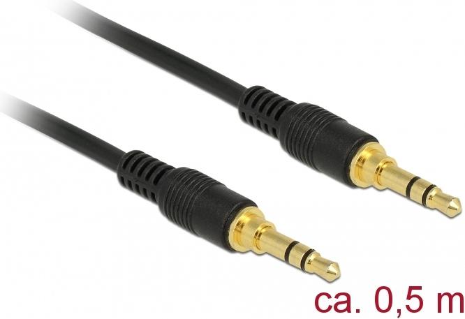 Produktbild Delock Klinkenkabel 3 Pin Stecker > Stecker (0.50 m, AUX Kabel)
