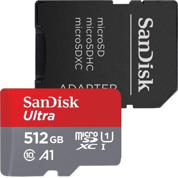 Actual product image SANDISK Ultra mit Adapter (512 GB, microSDXC, U1, UHS-I)